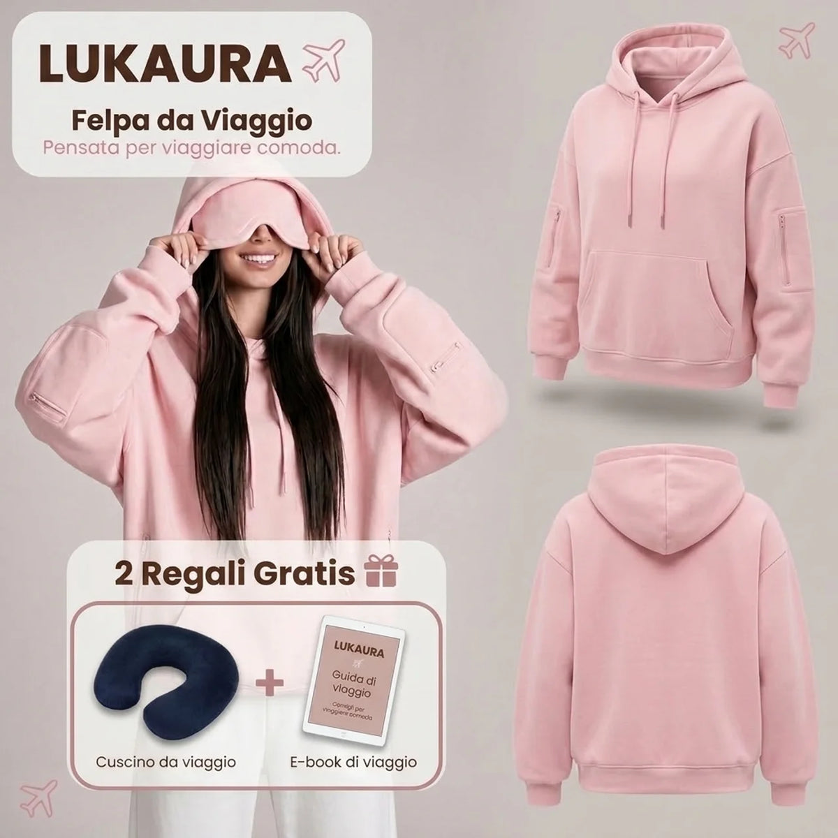 Lukaura®Felpa da viaggio